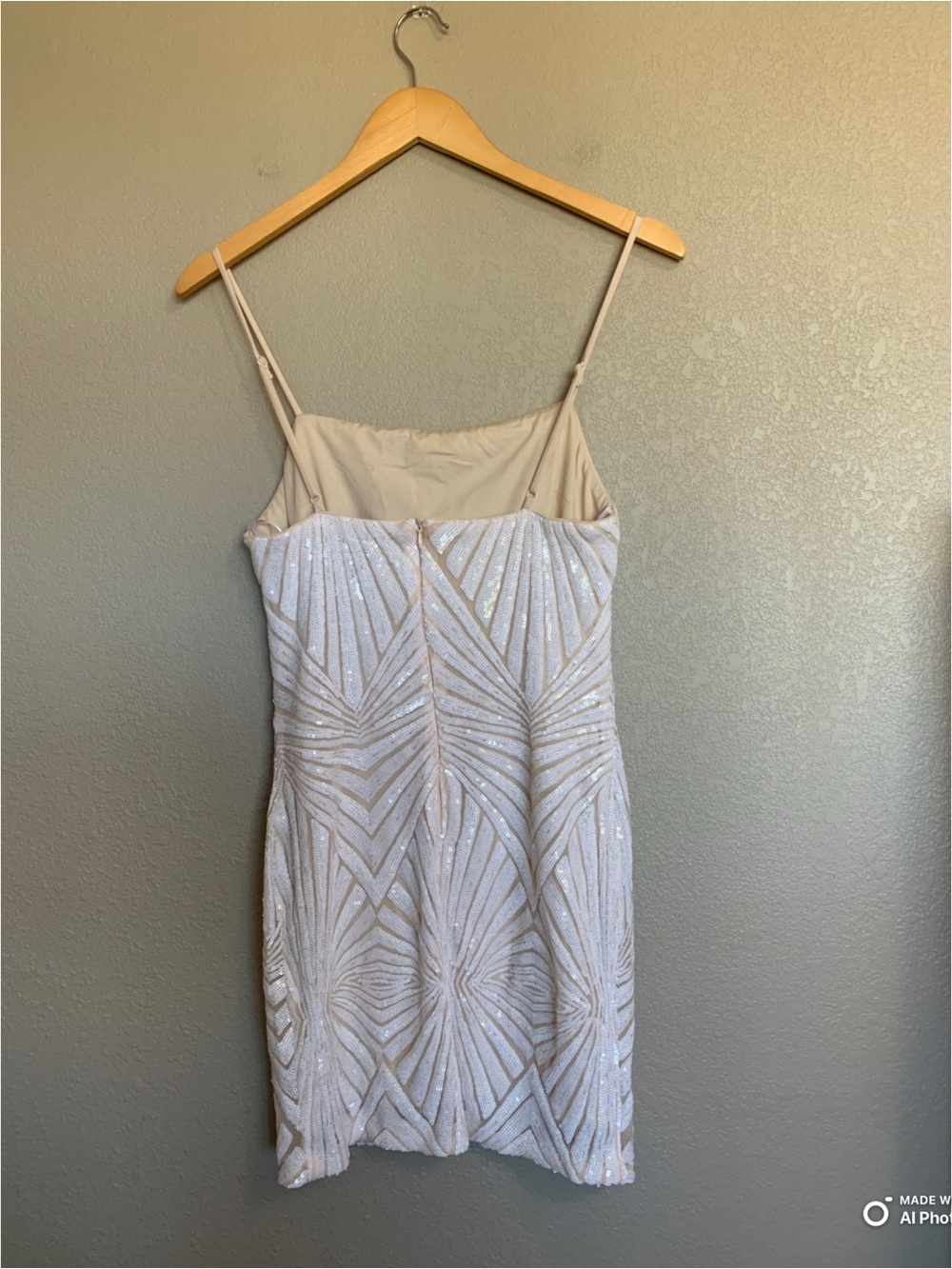 Lulus Medium Lost In Your Eyes White Sequin Bodycon Mini Dress NWT Party Bridal - Picture 8 of 16